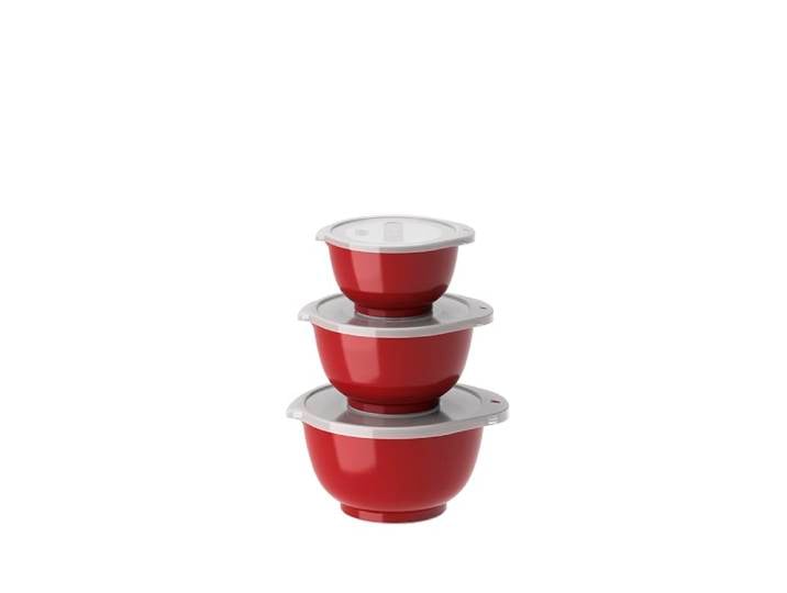 Ensemble de mini-bols à mixer rouge