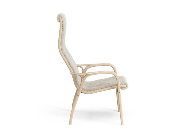 Swedese Lamino Sessel lackierte Buche/Schaffell Moonlight (beige)