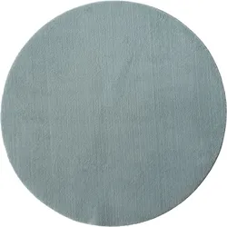 Teppich MERINOS "Loft 37", blau, H:16mm Ø:200cm, Polyester, Teppiche, Teppich, Kunstfellteppich besonders weich und kuschelig, Fell Haptik