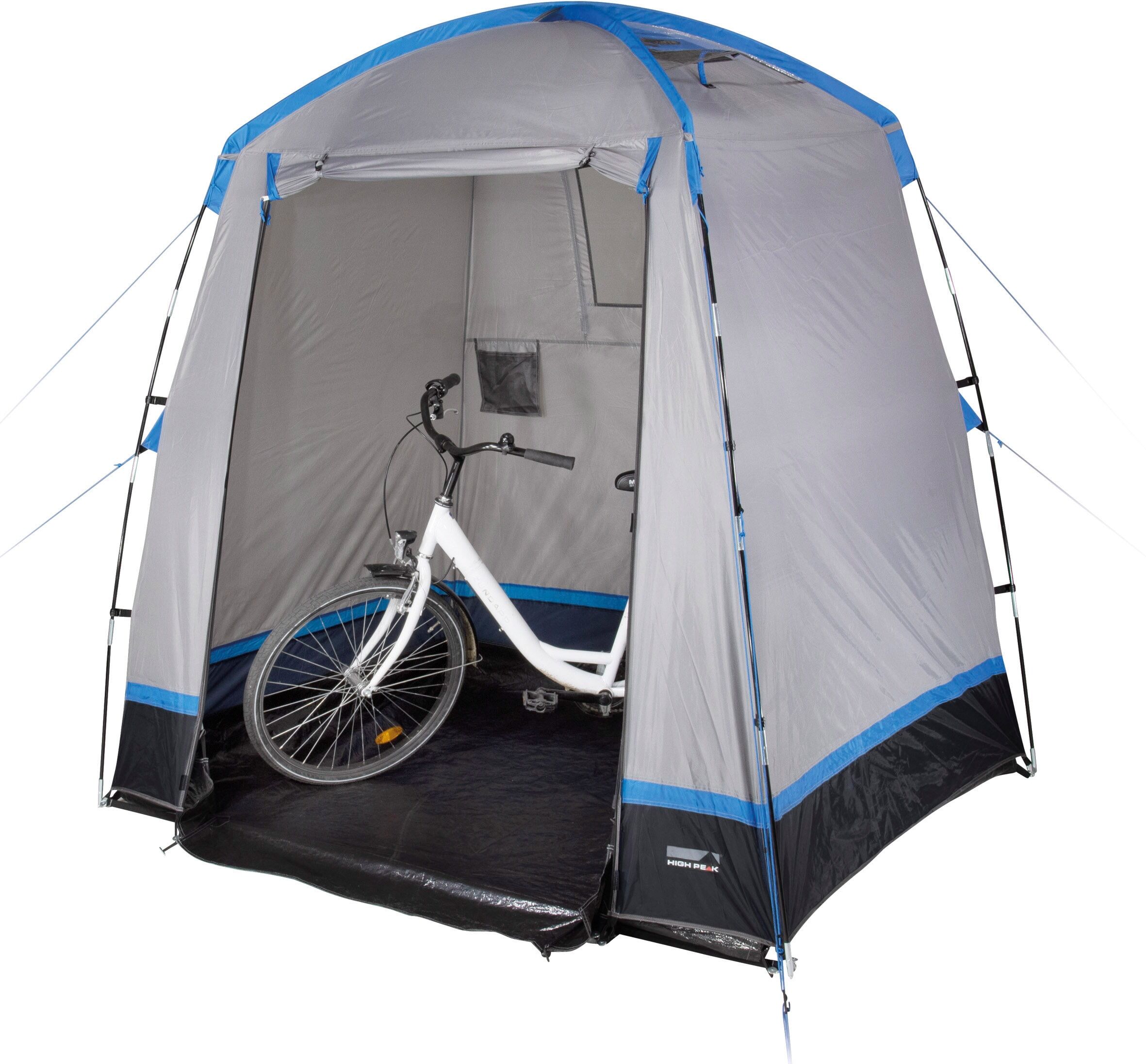Kuppelzelt HIGH PEAK "Torbole", blau (hellgrau, schwarz, blau), Zelte, B/H/L: 185cm x 200cm x 150cm, Kuppelzelt, B:185cm H:200cm L:150cm