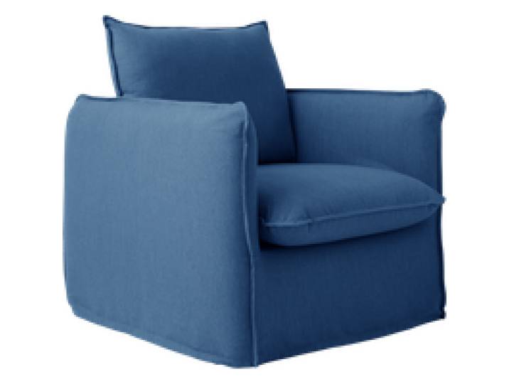 Fauteuil tissu effet lin Orphée