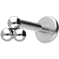Titan Labret mit Innengewinde 3 KUGELN