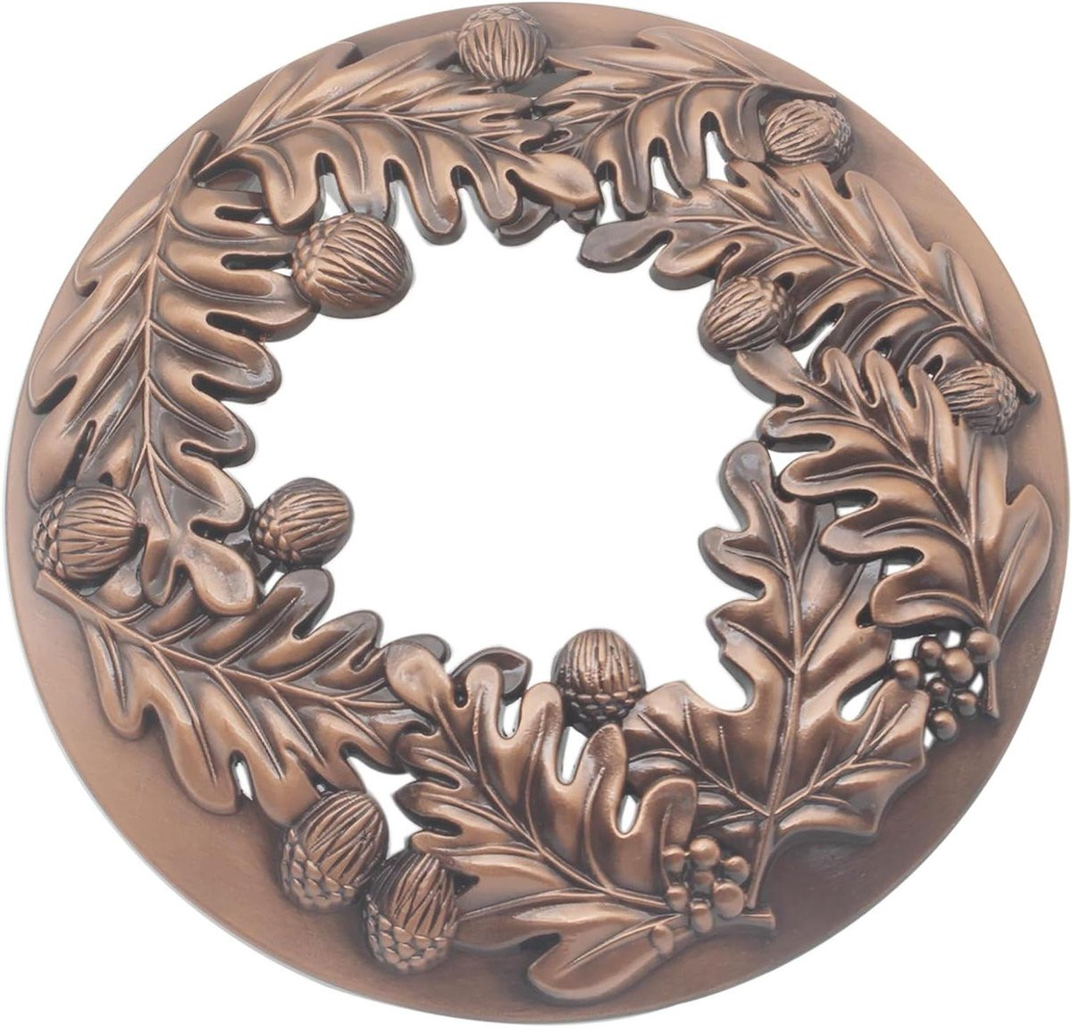 Kaars deksel met hol snijwerk voor gelijkmatig branden, Rood Koper, Buitendiameter: 103 mm