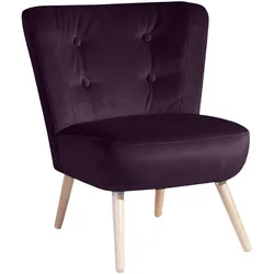 SESSEL Kassi Bezug Samtvelours Buche natur / purple