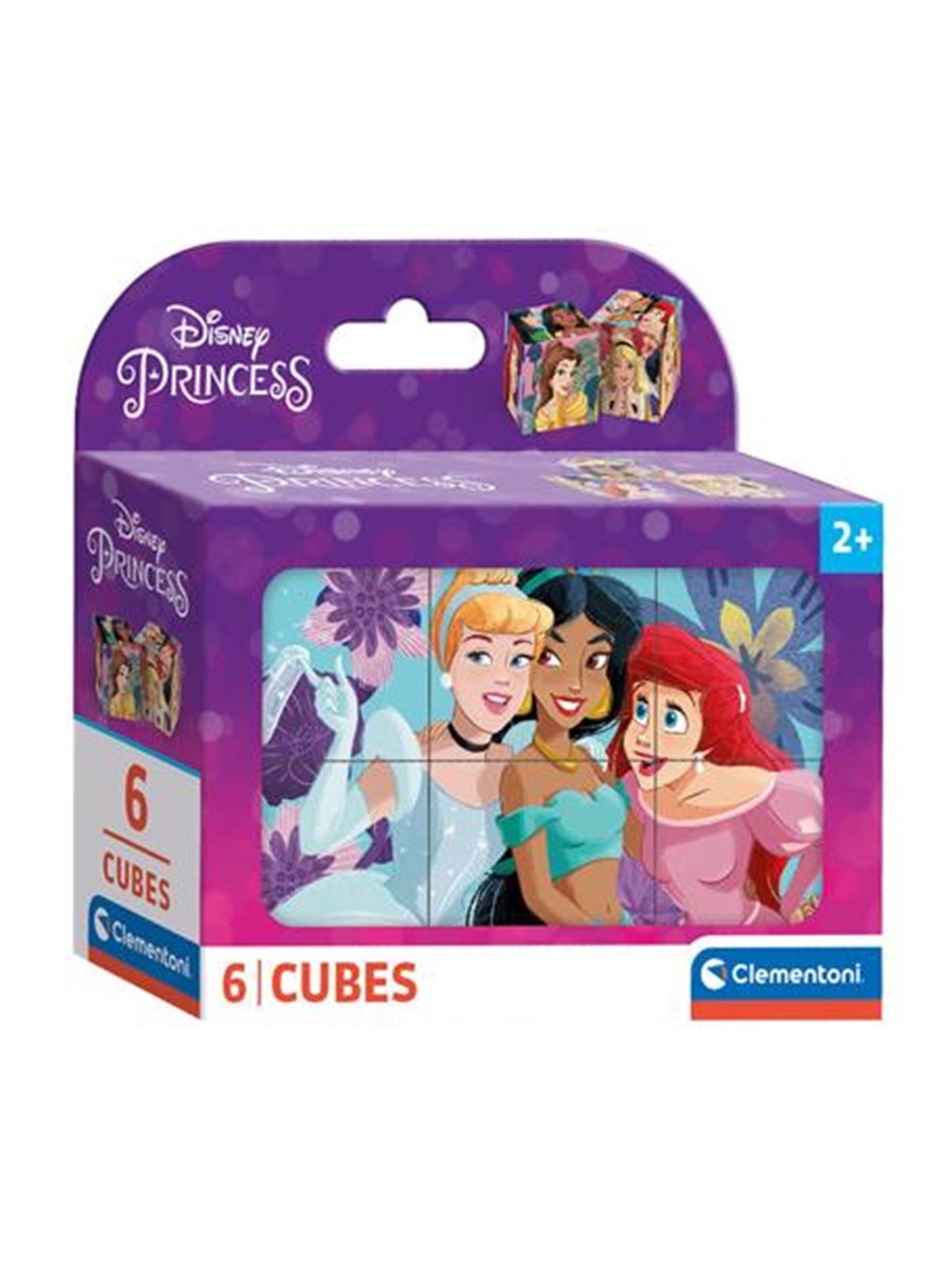 Clementoni Puzzle Disney Princess, 6 Würfel Block