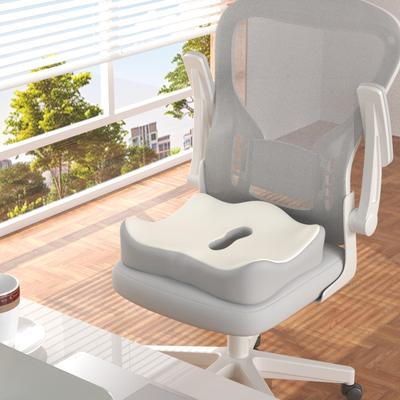 Uplifted Trends Ergonomic Memory Foam Lumbar Support Pillow For Back Pain Relief white