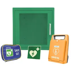 Mindray - Beneheart C1A Defibrillator - halbautomatischer Erste-Hilfe Defibrillator + ARKY Innenschrank + Safeset