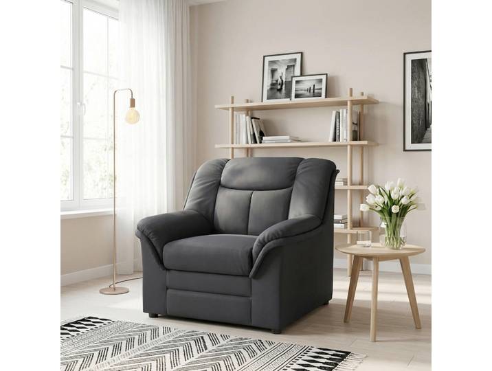 Mid.you Sessel Berlin FK, Schwarz, Kunststoff, Uni, 94x89x87 cm, Wohnzimmer, Sessel, Sonstige Sessel