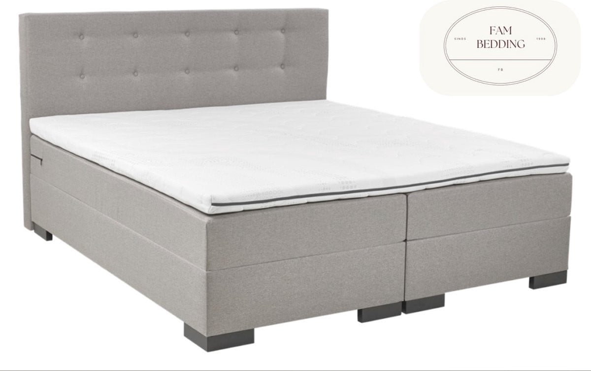 Fam Bedding Milou 2-persoons Boxspringset Beige 180x200 cm