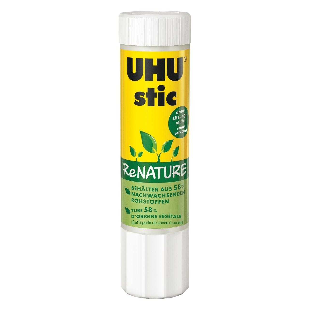 UHU Klebestift ReNATURE Klebestift Transparent (40 g) (40207097)
