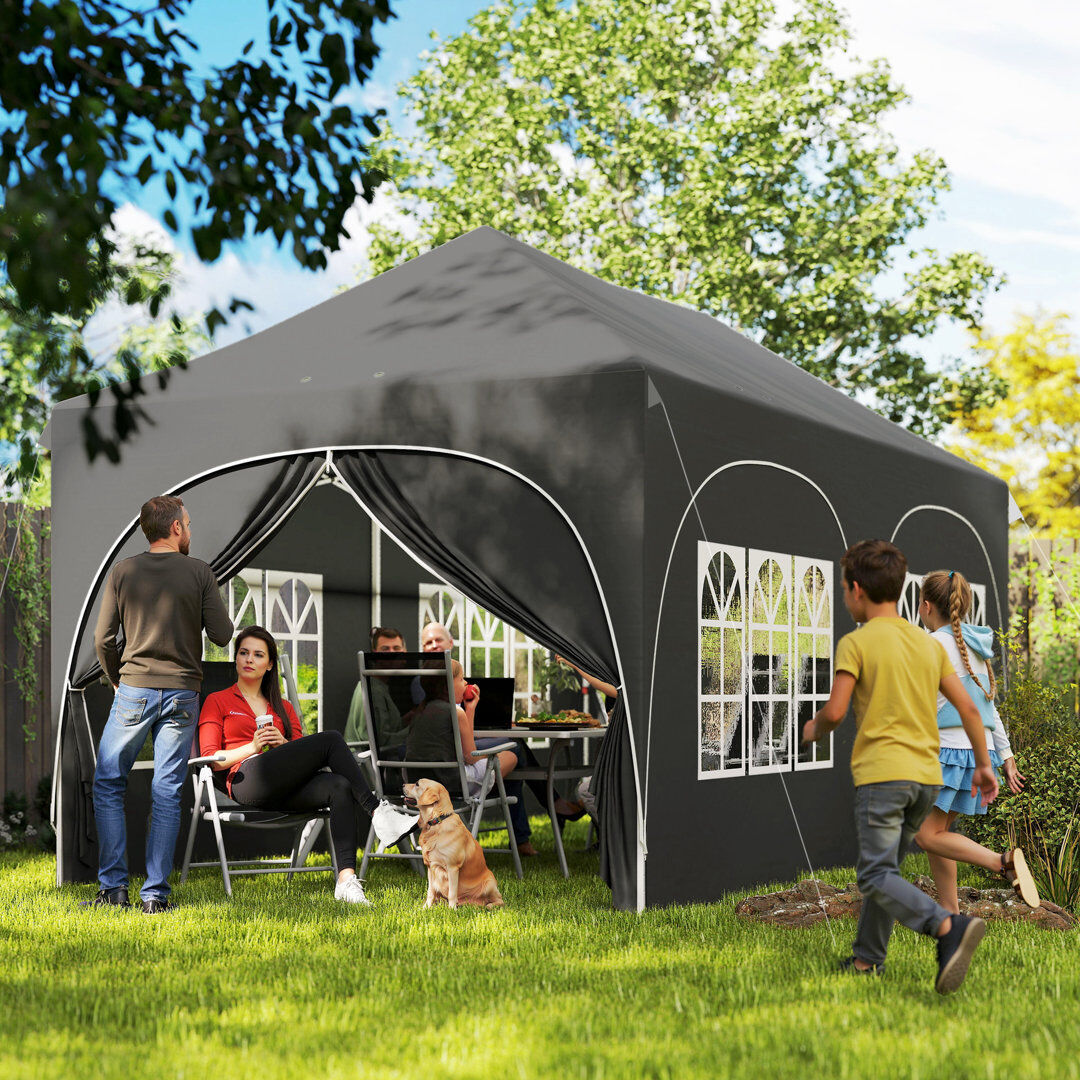 Outsunny 3x6m Pop Up Gazebo with 6 Sandbags, Carry Bag Grey