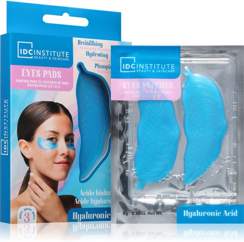 IDC Institute Hyaluronic Acid Eye Patches hydrogel pads for under eye circles 3 pair