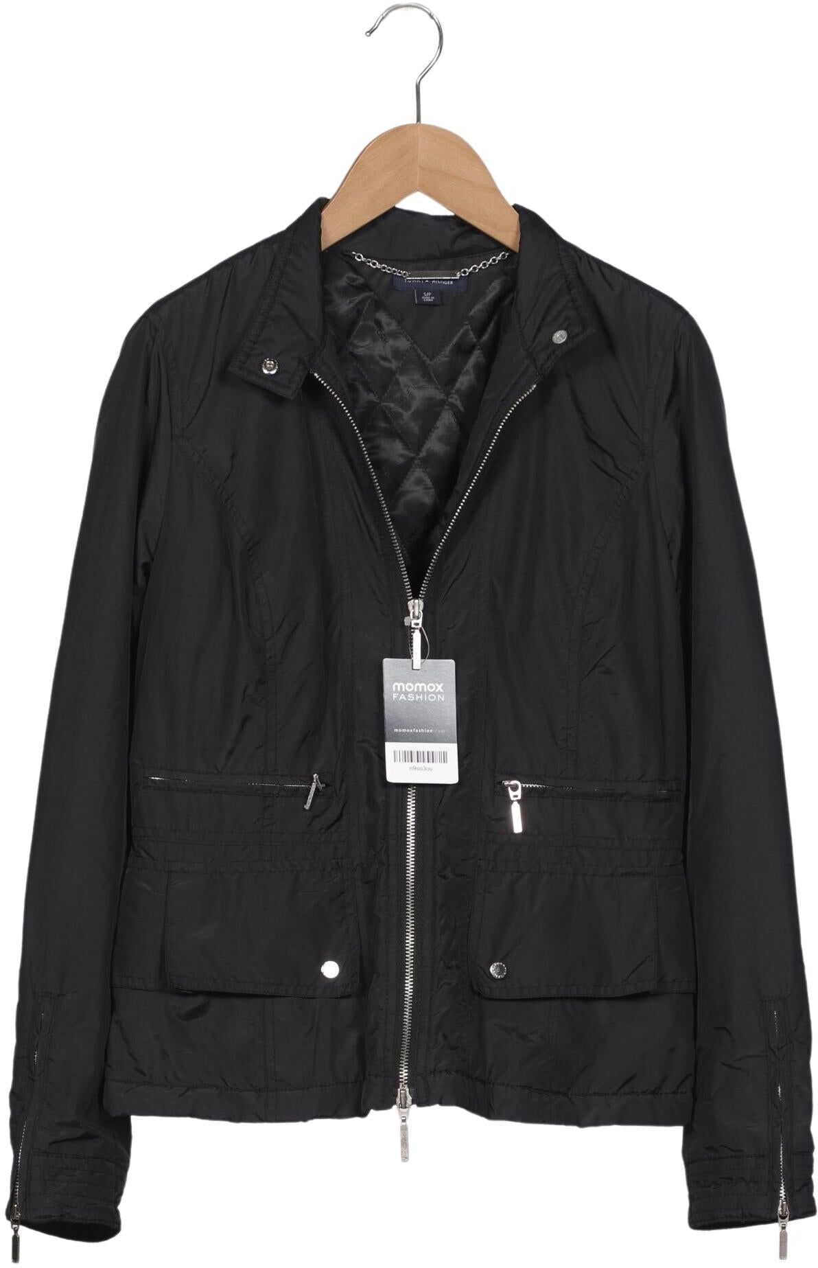 Tommy Hilfiger Damen Jacke, Schwarz, Gr. S, Synthetik - Second Hand