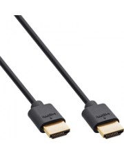 InLine Slim Ultra High Speed HDMI Kabel 8K4K Stecker schwarz gold Audio/Multimedia Digital/Display/Video Netzwerk Lautsprecher 2 m (17902S)