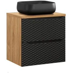 WASCHTISCH 60cm Elora Schwarz und Holz