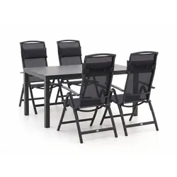 Forza Capri/Menzano 160 cm Gartenmöbel-Set 5-teilig verstellbar