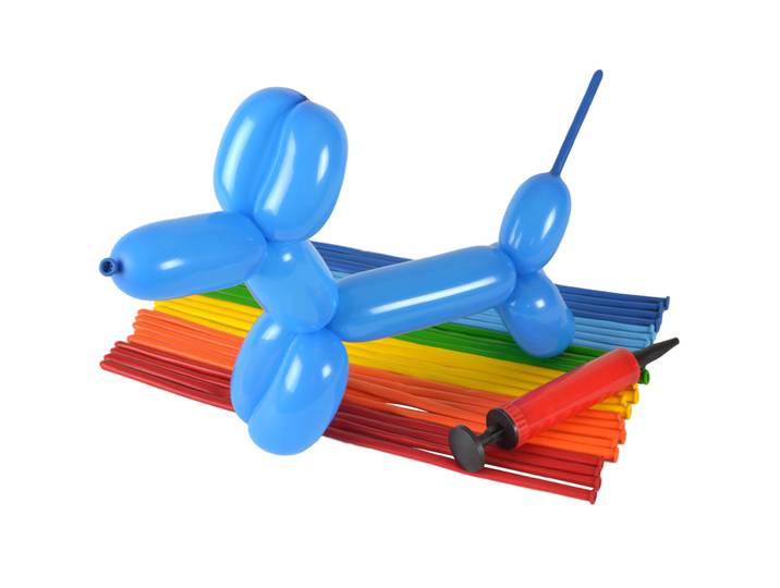 Ballon-Modellier-Set, 30 Stück + Handpumpe