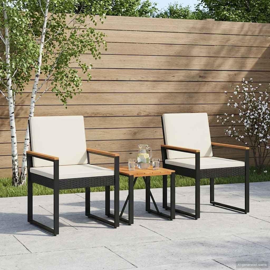 Wetterbestes Gartenmöbel-Set aus Polyrattan mit Kissen