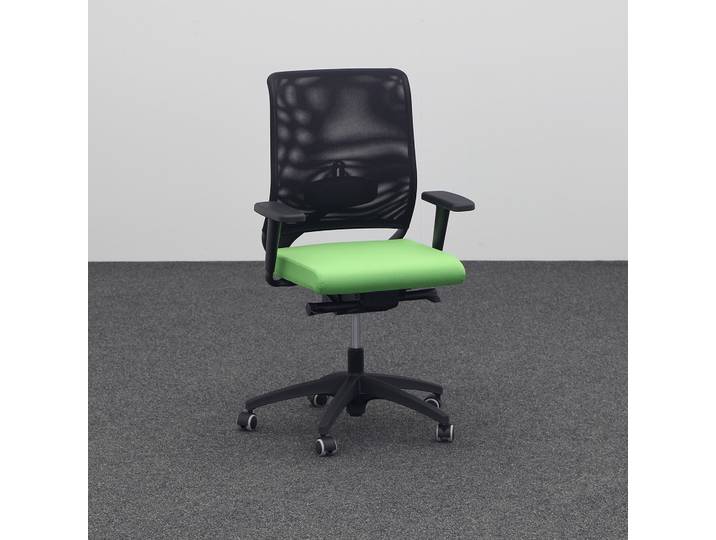 Bürodrehstuhl Moving Chairs mit 2D Armlehnen, Grün, Neu, Ergonomischer Stuhl - ideal für flexibles Arbeiten