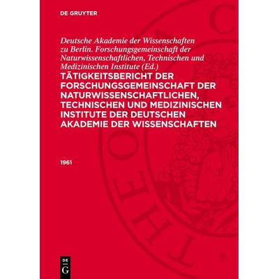 1961, Gebundene Ausgabe von , De Gruyter, 978-3-11-271350-1