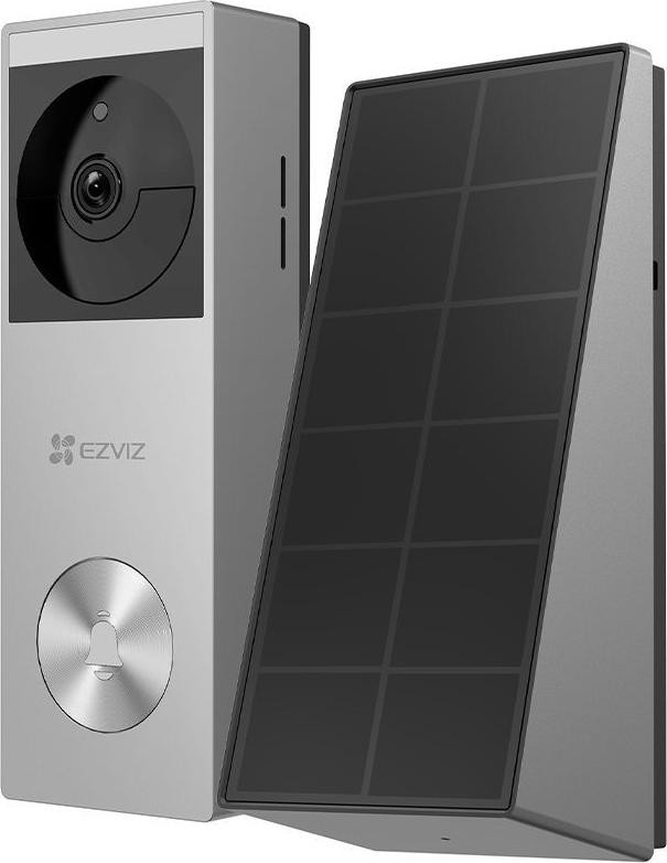 EZVIZ HP3 PRO Video deurbel met zonnepaneel, 2K resolutie, zilver
