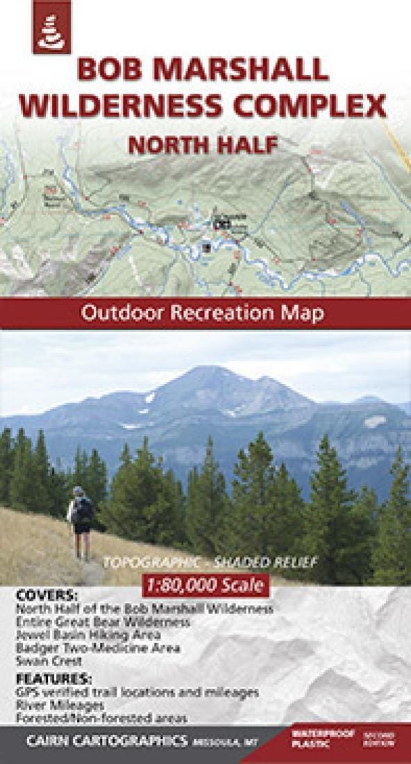 Bob Marshall Wilderness Complex : moitié nord (Montana)   Cairn Cartographics