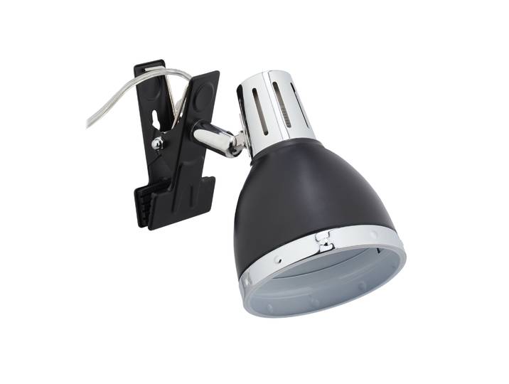 Klemmspot Retro schwarz Schwarz-Silber