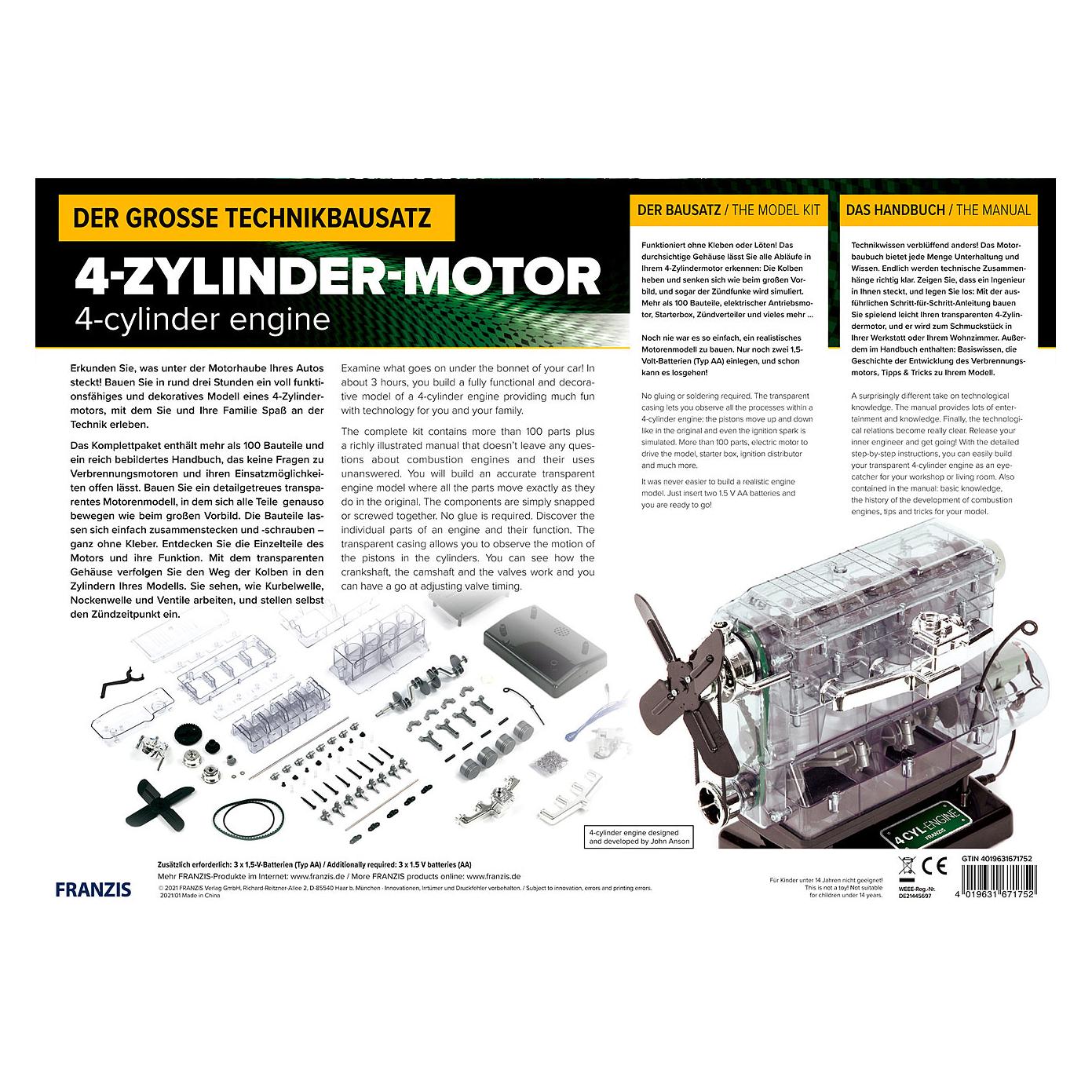 Franzis 4-Zylinder-Motor (67175)