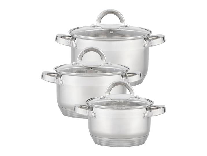 Kochtopfset Isik Silberfarben, 6-teilig