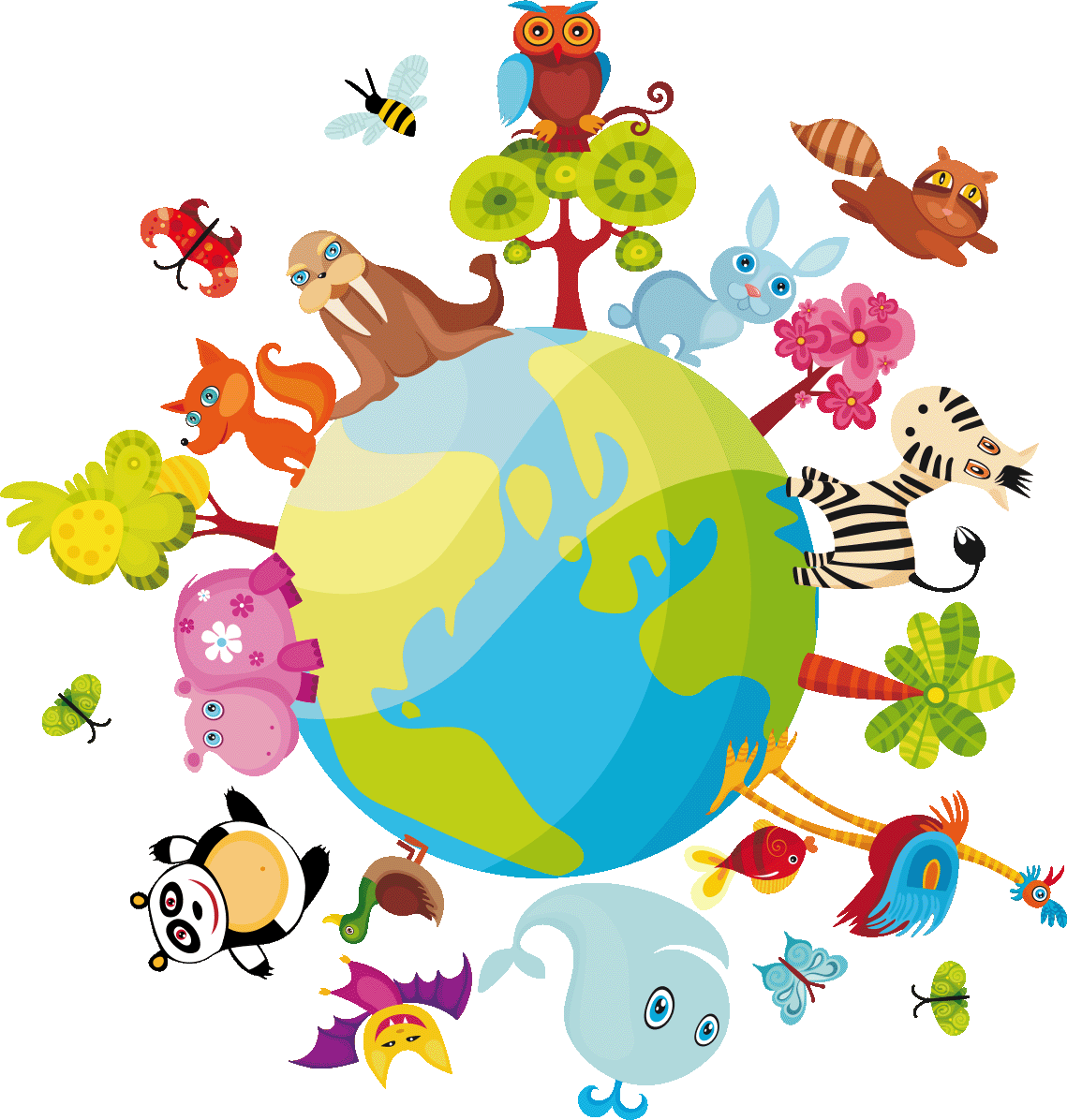 Ambiance-sticker Stickers amis animaux autour du monde