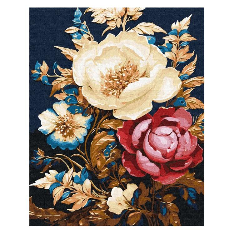Ideyka Malen nach Zahlen - Blumenzauber 40 x 50 cm (KHO3261)