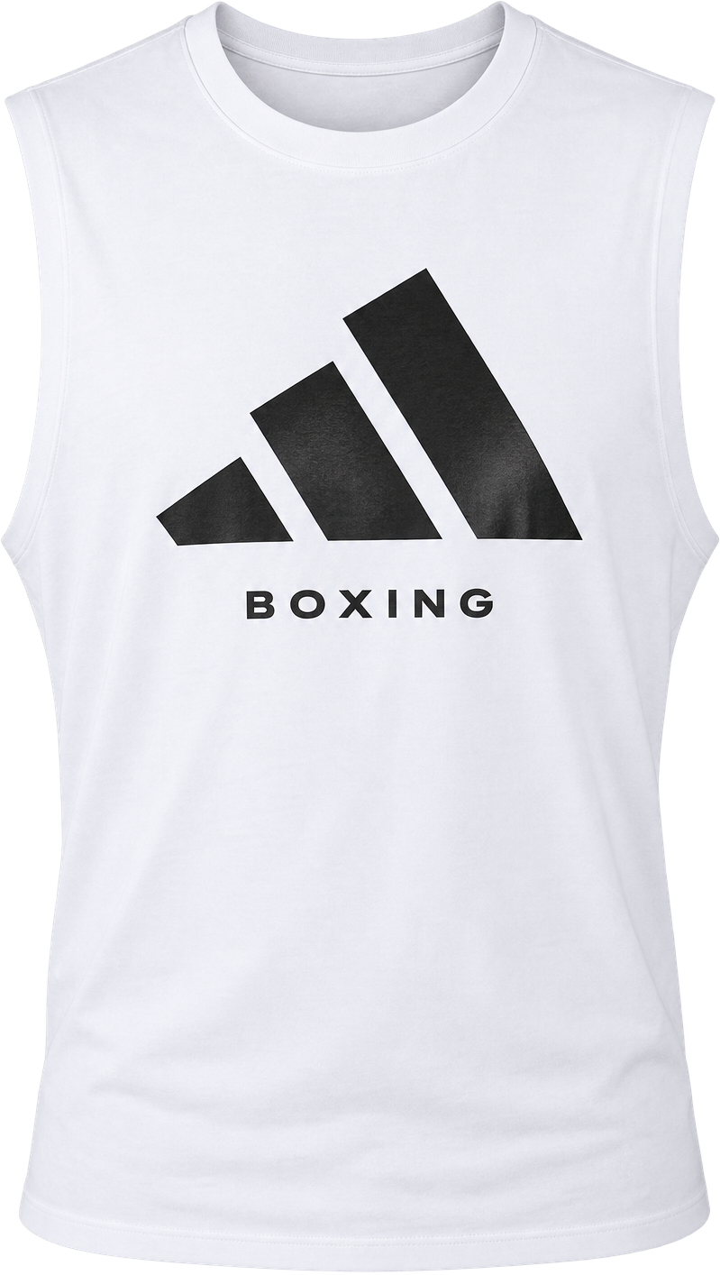 Muskelshirt ADIDAS PERFORMANCE "Community Tank Top Boxing" Gr. XL, weiß, Shirts, Herren, XL, Obermaterial: 100% Baumwolle