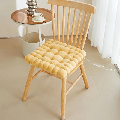 Inspired Living Cozy Biscuit Plush Cushion Chair Pad Soft Cookie Style Tatami Back Pillow For Decor & Comfort yellow
