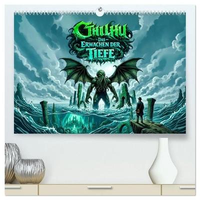 Cthulhu - Das Erwachen der Tiefe (hochwertiger Premium Wandkalender 2027 DIN A2 quer), Kunstdruck in Hochglanz
