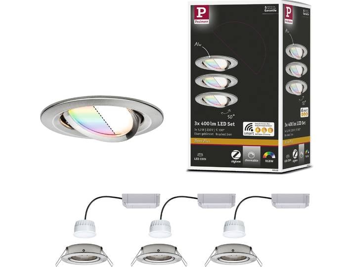 Paulmann Luminaire LED encastré Nova Plus Set de base orientable