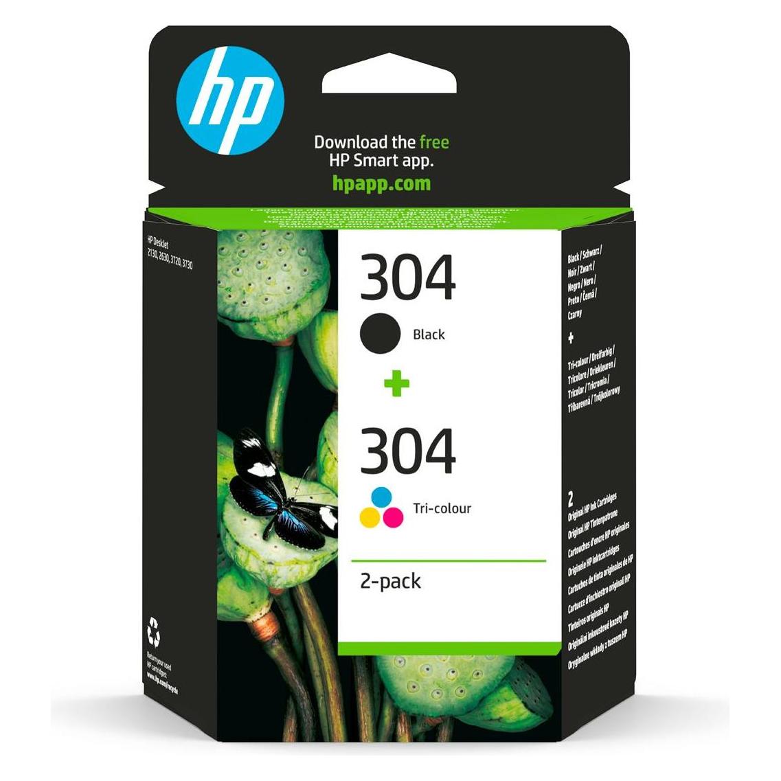 HP 304 2-Pack (BK, C, M, Y) (3JB05AE)