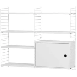 Wandregal mit Hängeschrank Weiß Weiß
