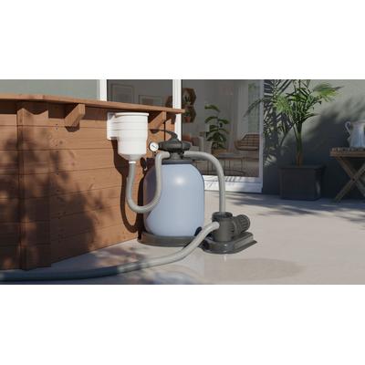 Sandfilteranlage GRE "FS550", grau, B:47cm H:80,5cm L:73cm, Kunststoff, Filteranlagen, Sandfilter, 10.000 l/h