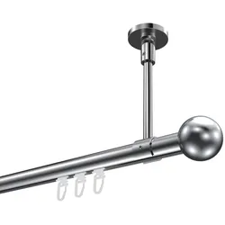 GARDINENSTANGE INNENLAUF Sonette Luino 180 cm, 1-läufig, 20 mm Ø Chrom