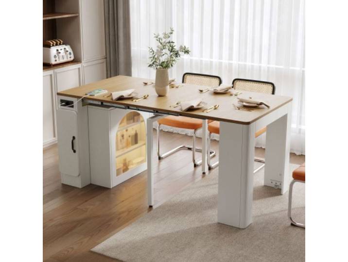Îlot de cuisine avec table extensible Solo/romantique/4 personnes Buffet mural Peu encombrant Situations famil BUFFET DE CUISINE