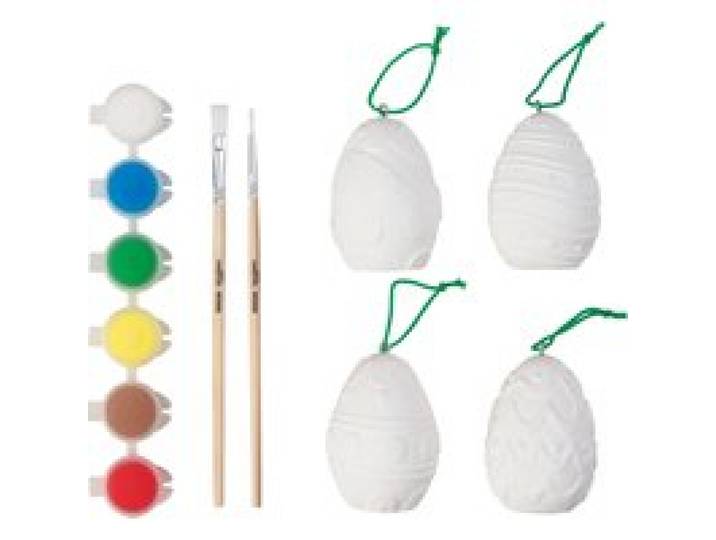 CRELANDO® Figurines de Pâques à peindre (œufs de Pâques)