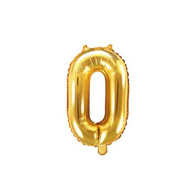 Folienballon gold Zahl 0
