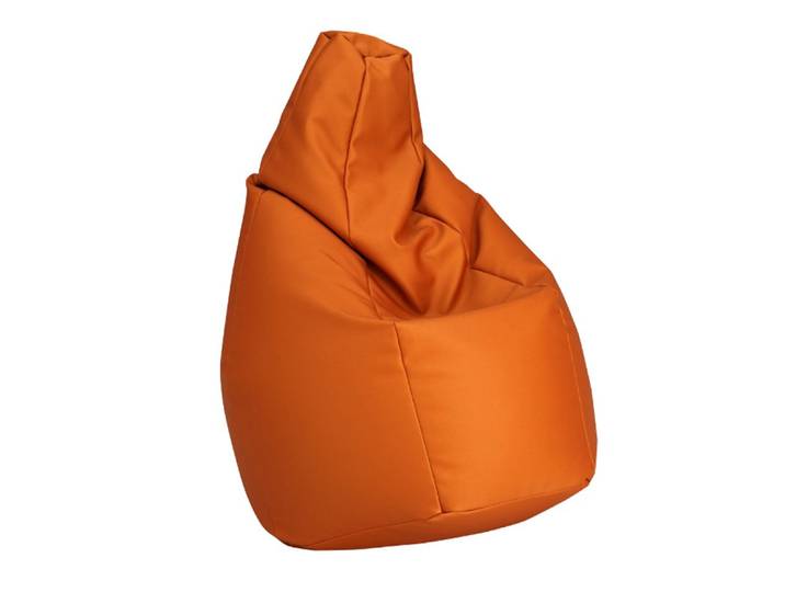 ZANOTTA fauteuil anatomique SACCO (Orange - Faux cuir Vip)