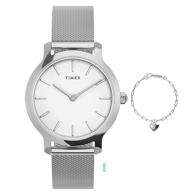 Quarzuhr TIMEX "TRANSCEND", silber (silberfarben), Armbanduhren, Damen, Quarzuhr, Armbanduhr, Damenuhr, Edelstahlarmband, Geschenkidee, analog