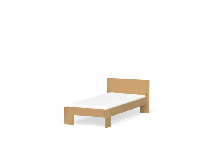Nils Holger Moormann Bett mit Kopfteil Siebenschläfer, Designer Christoffer Martens, 102.6x74 cm