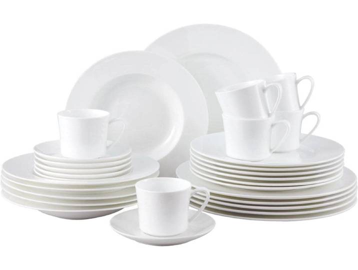 Geschirr-Set ROSENTHAL Set Jade 30-teilig , weiss (weiß), Geschirr-Sets, Geschirr-Set, Speiseteller