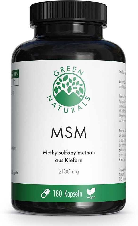 Green Naturals MSM 2100mg Kapseln vegan hochdosiert