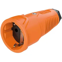 Schutzkontaktkupplung Vollgummi (orange/schwarz) PCE