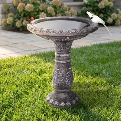 Meedzom Outdoor Bird Bath Baths for Home Garden Patio Yard Decor