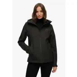 Superdry für Damen. W5011988A Wasserdichte Jacke, schwarz (M), Lässig, Polyester